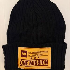 Black Beanie with Washington Commanders Patch